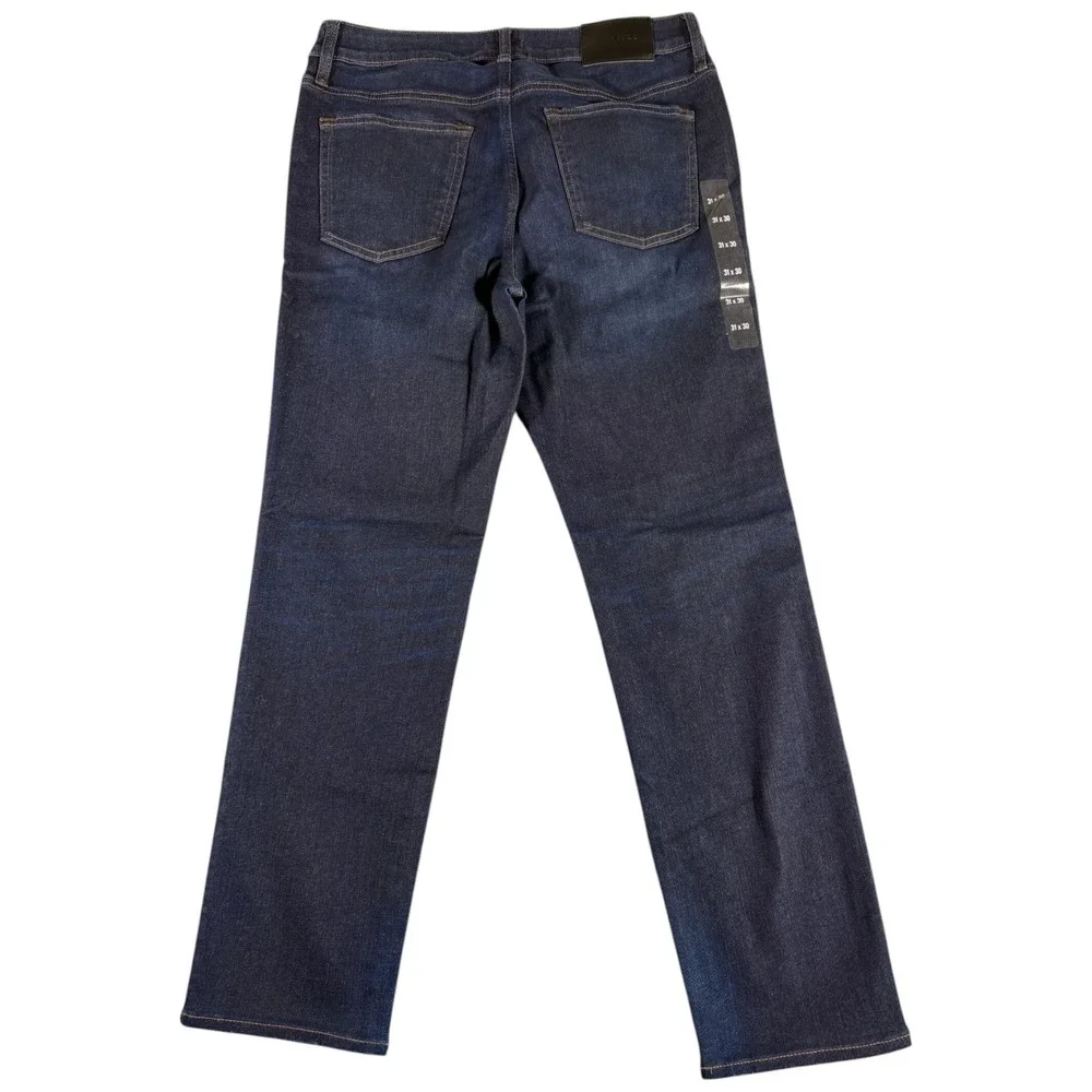 Express Jeans Mens 31x30 Blue Denim Dark Wash Hyper Stretch Slim Straight Leg